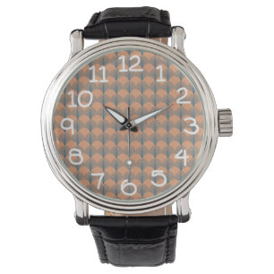 Blauwgroen en Oranje ventilatoren Horloge