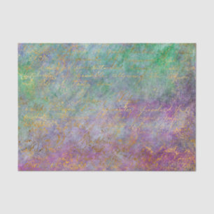 Blauwgroen en Paarse Abstracte Peacock-kleuren ont Tissuepapier