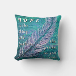 Blauwgroen en Paarse Hope Pillow voor Ovarian Canc Kussen
