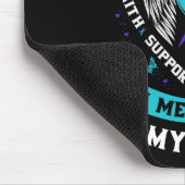 Blauwgroen en Paarse zelfmoordbewustwording Ribbon Muismat (Hoek)