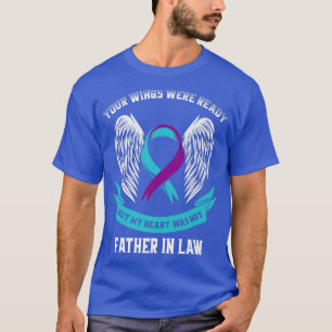 Blauwgroen en Paarse zelfmoordbewustzijn Ribbon Da T-shirt