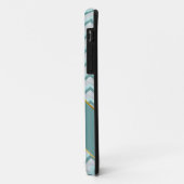 Blauwgroen en parels ZigZag Case-Mate iPhone Case (Achterkant/links)
