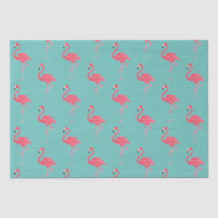 Blauwgroen en PInk Flamingo Wrapping Gift Tissuepapier