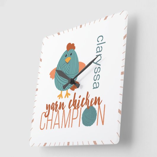 Blauwgroen- en roestgaren vierkante klok (Hoek)