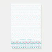 Blauwgroen en roze Aztec - tribaal patroon Post-it® Notes (Voorkant)