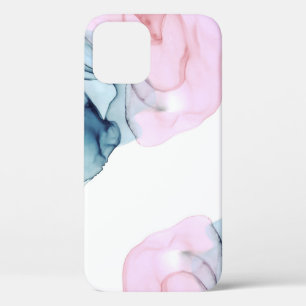 Blauwgroen en roze etheraal inktvisch gras iPhone 12 hoesje