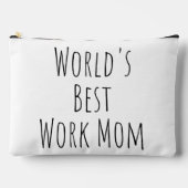 Blauwgroen en roze Leopard World's Best Work Mom Etui (Voorkant)