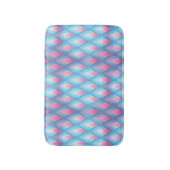 Blauwgroen en roze petaalpatroon badmat (Voorkant Verticaal)