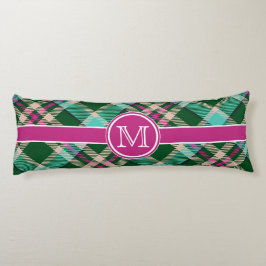 Blauwgroen en roze speldenlijst op maat lichaamskussen