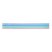 Blauwgroen en roze strepen lint (Voorkant)