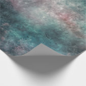 blauwgroen en rozen wolken inpakpapier (Hoek)