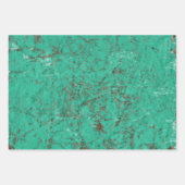 Blauwgroen en Rust Boho-Design Inpakpapier Vel (Voorkant 2)