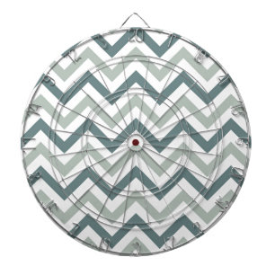 Blauwgroen en sage chevron dartbord