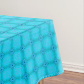 Blauwgroen en Turquoise Blue Lattice Pattern Tafelkleed (Voorbeeld)