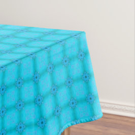 Blauwgroen en Turquoise Blue Lattice Pattern Tafelkleed