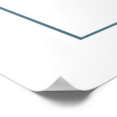 Blauwgroen en waterblauwe bloemen en naaldhout poster (Hoek)