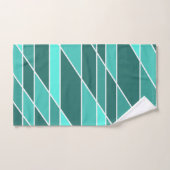 Blauwgroen en wit bad handdoek (Handdoek)