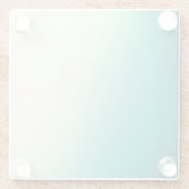 Blauwgroen en wit gradiënt Onderzetter Glazen Onderzetter (Achterkant)