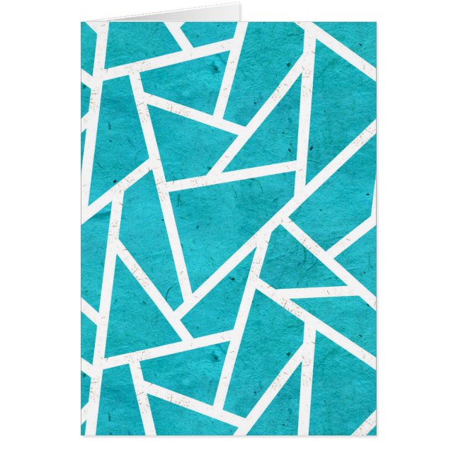 Blauwgroen en wit mozaïekpatroon (Voorkant)