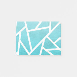 Blauwgroen en wit mozaïekpatroon post-it® notes