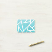 Blauwgroen en wit mozaïekpatroon post-it® notes (Op bureau)