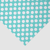 Blauwgroen en wit papier met pooldot (Detail)