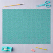 Blauwgroen en wit papier met pooldot (Craft)