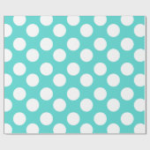 Blauwgroen en wit papier met puntencadeau (Vlak)