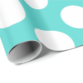 Blauwgroen en wit papier met puntencadeau (Rol Hoek)