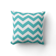 Blauwgroen en witte Chevron Stripes