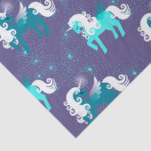 Blauwgroen en witte eenheden op Paarse ontkoppelin Tissuepapier (Detail)