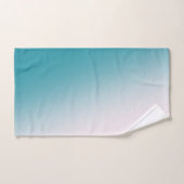 Blauwgroen en witte gradiënt bad handdoek (Handdoek)