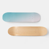 Blauwgroen en witte gradiënt skateboard (Horizontaal)