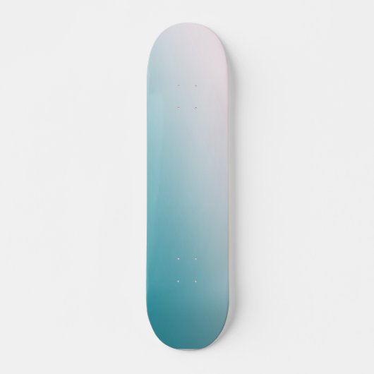 Blauwgroen en witte gradiënt skateboard (Voorkant)