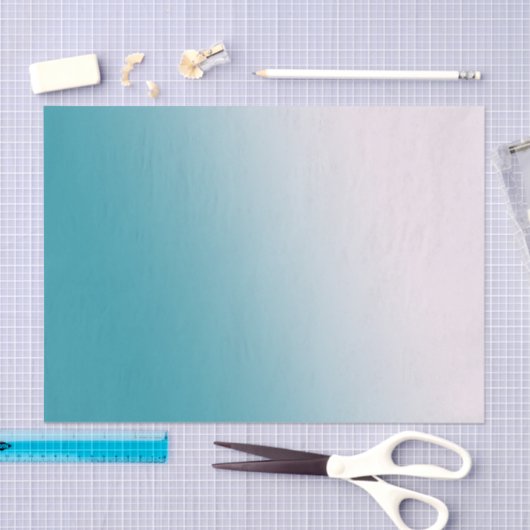 Blauwgroen en witte gradiënt tissuepapier (Craft)