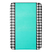 Blauwgroen en witte vintage badmat (Voorkant Verticaal)