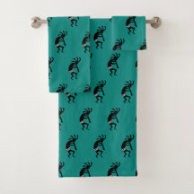 Blauwgroen en zwart Kokopelli zuidwest design