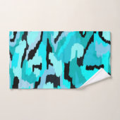 Blauwgroen en zwarte Abstracte afdrukken Bad Handdoek (Handdoek)