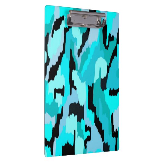 Blauwgroen en zwarte Abstracte afdrukken Klembord (Rechts)