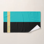 Blauwgroen en zwarte keukenset bad handdoek (Handdoek)