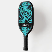 Blauwgroen en zwarte Pickleball Paddle (Links)