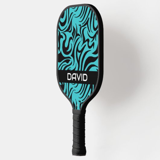 Blauwgroen en zwarte Pickleball Paddle (Links)