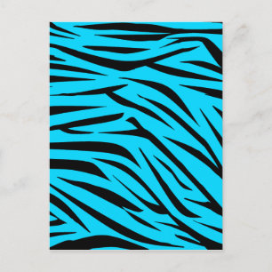 Blauwgroen en zwarte Zebrastripes Briefkaart