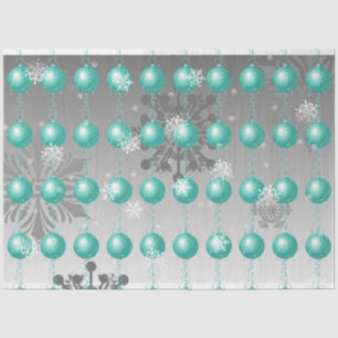 Blauwgroen Fancy kerstboompapier Tissuepapier