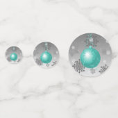 Blauwgroen Fancy kerstsiertafel-Confetti Confetti (Voorkanten)