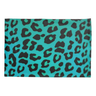 Blauwgroen Fantasy Leopard Print Kussensloop