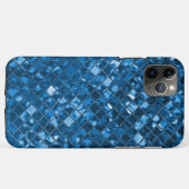 Blauwgroen Faux Mosaic Glass Case-Mate iPhone Case (Achterkant (horizontaal))