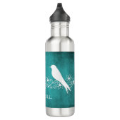 Blauwgroen flesjes van vederwild waterfles (Rechts)