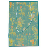  Blauwgroen flessenpatroon met vervorming in het v Medium Cadeauzakje (Voorkant)