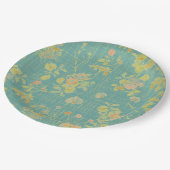  Blauwgroen flessenpatroon met vervorming in het v Papieren Bordje (Gekanteld)